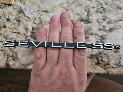 (1) Brand New Genuine Original E&G Classics Gold SEVILLE SS Emblem Cadillac Trim