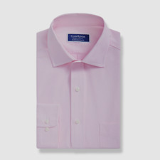  60 Club Room Men's Pink White Stripe Regular-Fit Dress Shirt Size 16.5 34/35