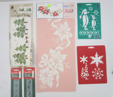 Lot of 6 Christmas Stencils unused