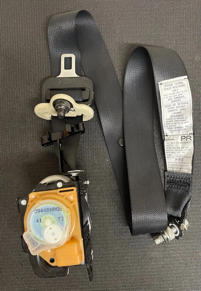 2009 2010 2011 2012 Nissan Murano Front RIGHT PASSENGER Side Seat Belt  OEM - Image 4 of 4