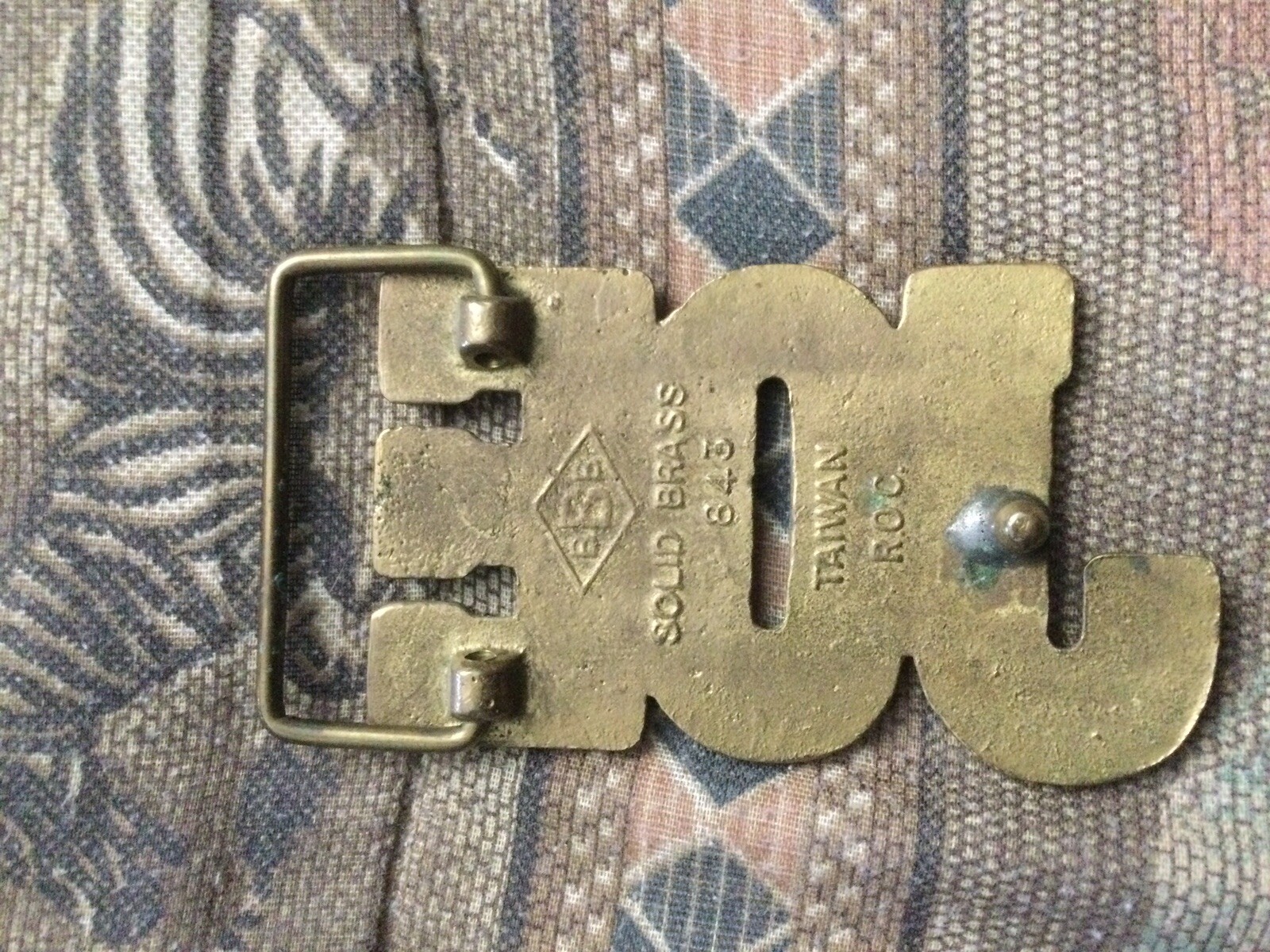 Brass Belt Buckle Name Joe Dress Casual Iconic 70s Cut Out Vintage Baron Taiwan