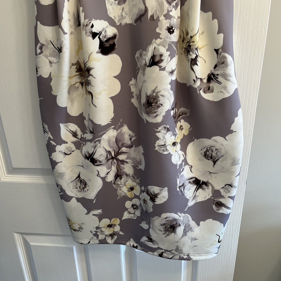 Asos dress size 14 summer wedding bnwt cream grey occasion floral eBay