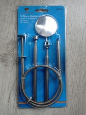 Set lavoro 3pz supporto magnetico flessibile pinza di presa e specchio ispezione