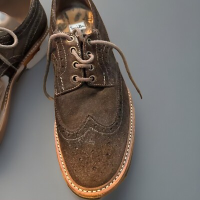Paul Smith Brown Sued Wing Tip Oxfords, Size UK 6.5, US 7.5  display picture 2