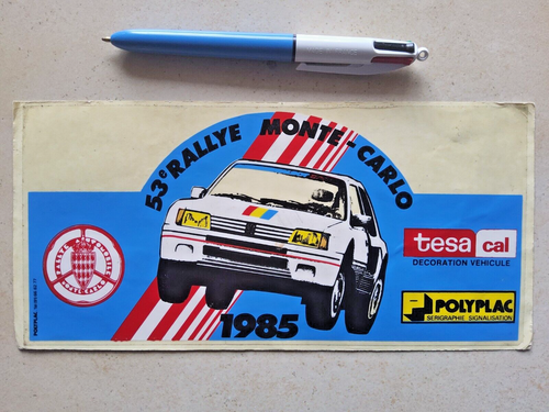Autocollant Plaque de Rallye Monte Carlo 2021