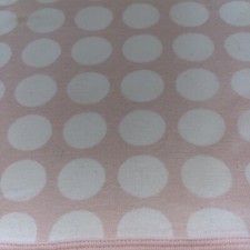 Carter's Cotton One Ply Pink w Large White Polka Dots Baby Girl Swaddle Blanket