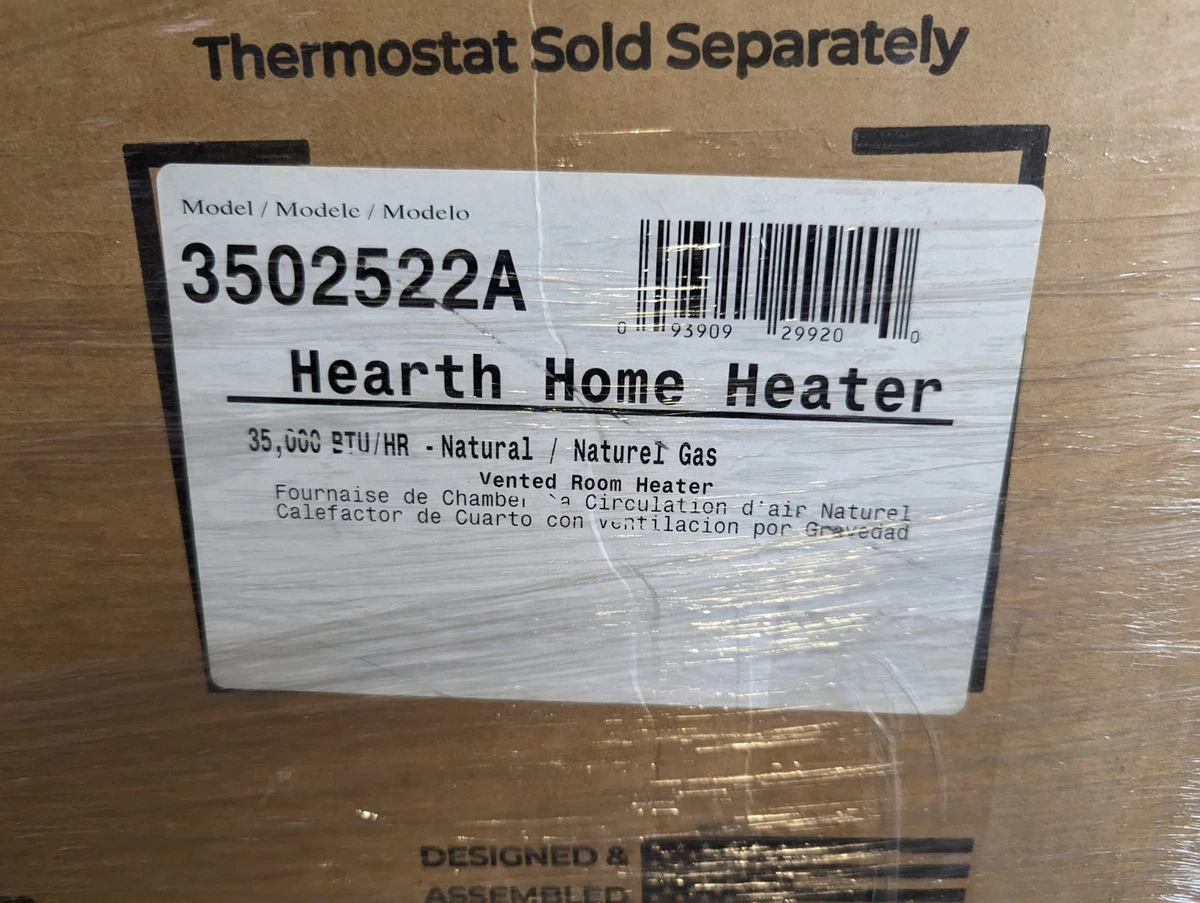 Williams 35,000 BTU Fireplace Front Natural Gas Room Heater Black 3502522A  | eBay