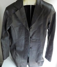Charlotte Russe Patchwork Leather Coat Brown Fully Lined Sz Small