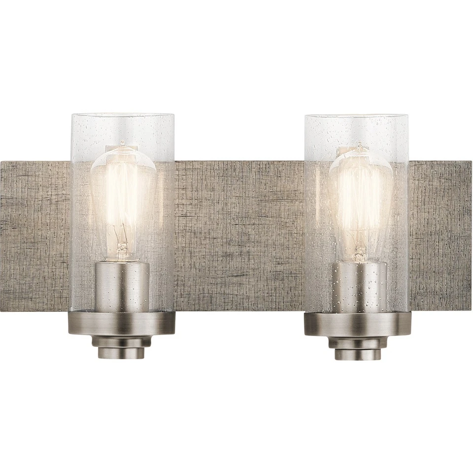 Luz de tocador de baño Kichler Lighting 45927CLP Dalwood clásica de peltre Foto 2 de 3