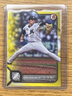 2022 Bowman NPB #130 Roki Sasaki Yellow /150
