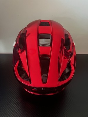 Cascade Metallic Red Full Face Lacrosse Helmet, White Face Mask, OSFM NOCSAE