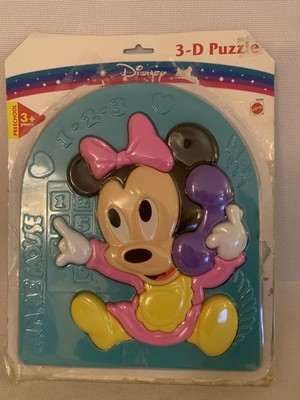 Disney Minnie Mouse 3D Puzzle Vintage Neu & Versiegelt Mattel Arcotoys 