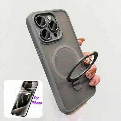 MagSafe Handyhülle mit Ringhalter für iPhone 16 15 14 13 12 11 Case