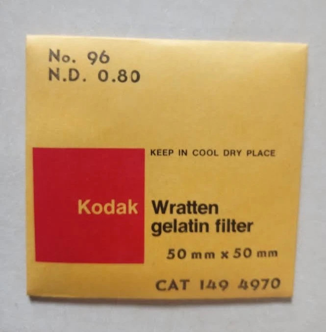 Kodak Wratten gelatin filter No 96, ND 0.80, 50 x 50 mm