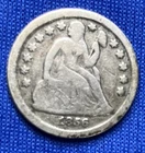 1856 US Seated Liberty Dime 90% Silver Very Fine Condition Variety 2 No Arrows