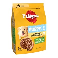 Pedigree Complete Junior/Puppy Dry Dog Food 3kg -  Poultry and Vegetables 5.57 per kilo