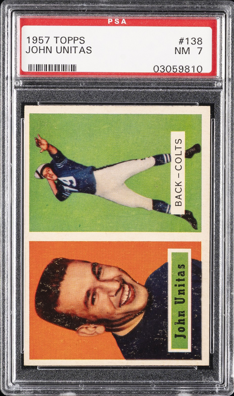 1957 TOPPS #138 JOHN UNITAS PSA 7