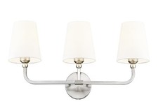 Bathroom Light Fixtures, Brushed Nickel Vanity Lights with Flared White...