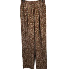 Vintage Liz Claiborne Sport High Rise Pleated Trousers Floral Retro Women Medium