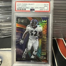 2020 Panini Select Unbreakable Ray Lewis #U14 Tie-Dye Prizm /25 PSA 9 Mint 🔥