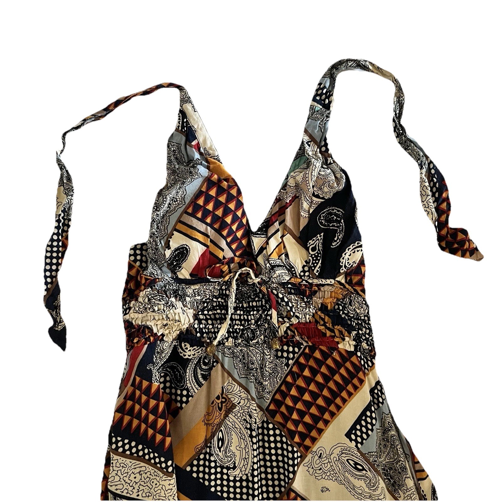 Boho & Vintage Inspired | patchwork halter maxi d… - image 2