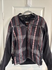 Shift Motorcycle Jacket Padded Armor Racing Black Bike Adult Large