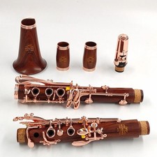 Rosewood professional clarinet, rosewood B-flat bond/rose gold plating Sib