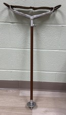 Vintage Abercrombie  Fitch Spectator Seat Folds Cane Stool Golf/sports leather
