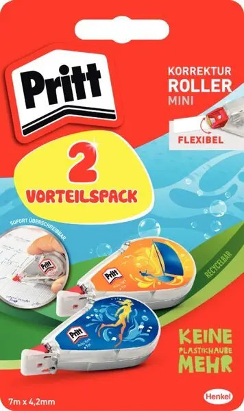 1-40X Pritt Korrekturroller Mini Flex, 4,2 Mm X 7 M, 2Er Blister Bis 66% Rabatt-image