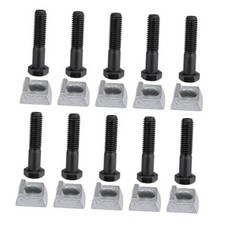 10 Pack Trailer Wheel Rim Bolts & Clamps for Mobile Home, Durable Hardware