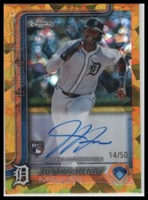 2025 Topps Chrome Sapphire Justyn-Henry Malloy Rookie Gold /50 #RA-JM Tigers