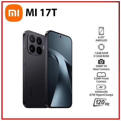 (New) Xiaomi 17T 5G 12GB+512GB BLACK Dual SIM Unlocked Android Mobile Phone