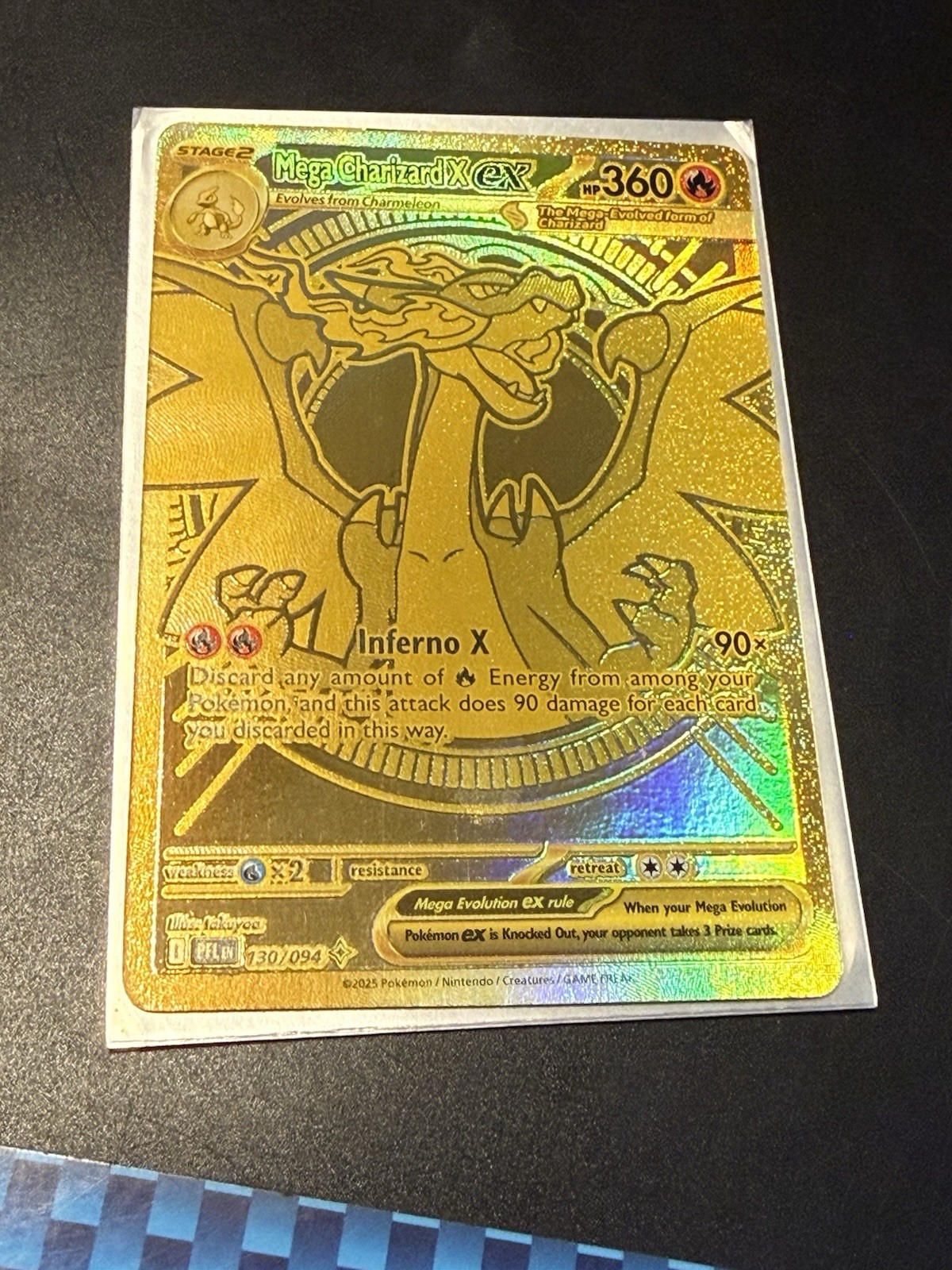 Mega Charizard X Ex #130/094 Mega Hyper Rare Phantasmal Flames Pokémon TCG NM/M