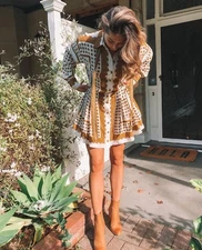 Zimmermann Dot Scarf Mini Dress Size 2 AU 12 / US 8 Neck Tie