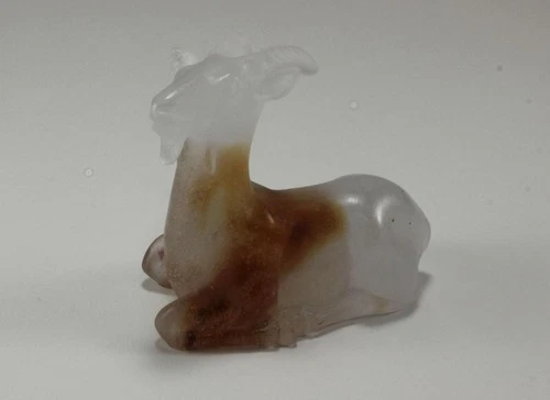 DAUM CHVRE STANDING GOAT PATE-DE-VERRE GLASS CRYSTAL FIGURINE PAPERWEIGHT