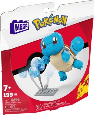 Pokemon Mega Construx Schiggy Bausatz 10 cm Wasser Figur Spielzeug Set 180 Teile