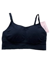 Ingrid  Isabel Seamless Drop Cup Back Clasp Nursing Bra Sz Large Black NWT