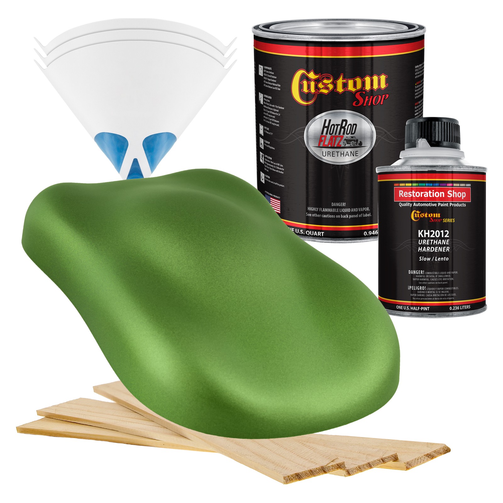 Synergy Green Metallic Quart Kit URETHANE Flat Auto Paint for Hot Rods
