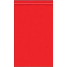 Resealable Poly Bag, 5 x 8 Inch, 1000 Pack, 2 Mil, Red, Lock Seal Zipper