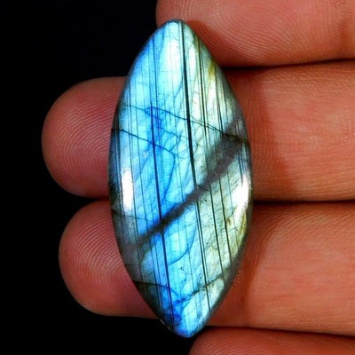 Großhandel 35,00 Cts. Natürlicher lila grüner Labradorit Marquise Cabochon Ed...