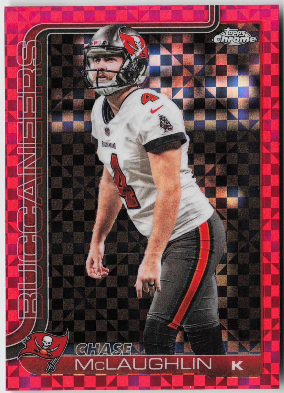 2025 Topps Chrome #288 Chase McLaughlin Hot Pink X-Fractor