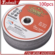 Findmall 100Pcs Metal & Stainless Steel Cutting Disc 6"x.045"x7/8" Cut-off Wheel