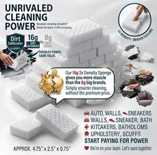 108 Bulk Pack Magic Eraser Sponges - 2X Density Durable And Long-lasting
