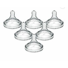 NIB Dr. Brown  s Natural Flow Wide-Neck Level 2 Nipples 3m 6 Pack