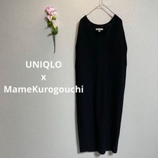 UNIQLO x Mame Kurogouchi 3D Knit Cocoon Dress M Black Near Unused