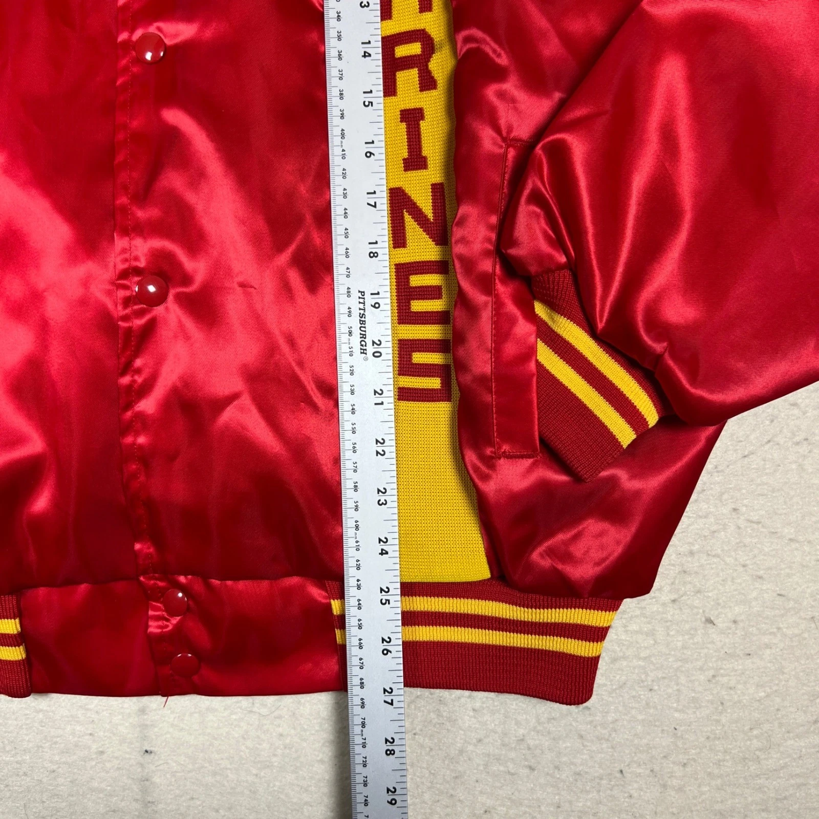 Vintage Soffe US Marines Satin Bomber Jacket Mens XXL Red USMC Embroidered USA - product detail image 9
