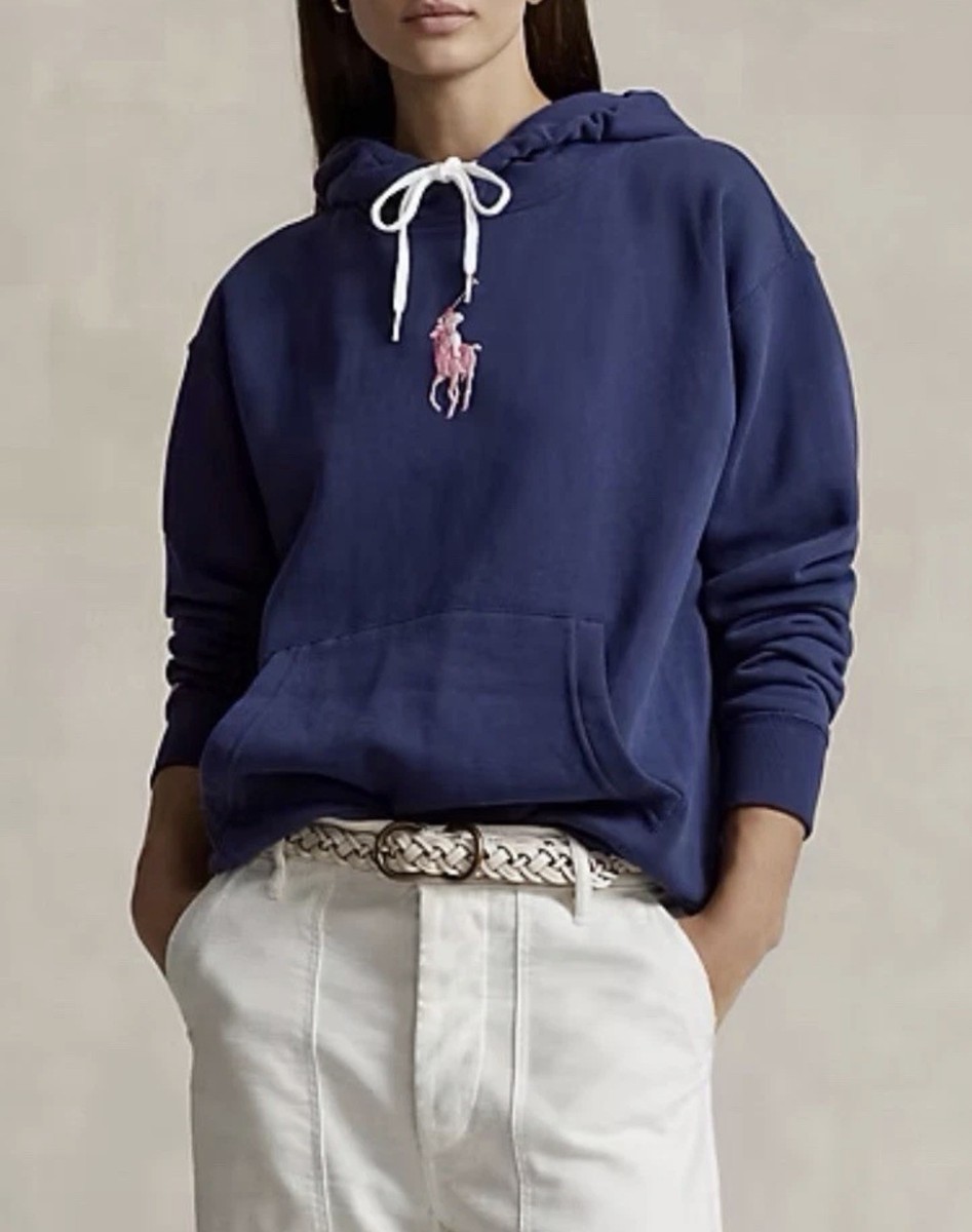 Ralph Lauren ネイビー ジップアップジャケットS 裏ピンクストライプ ラルフローレン 100％コットン スウィングトップ ネイビー 表記(XXL
