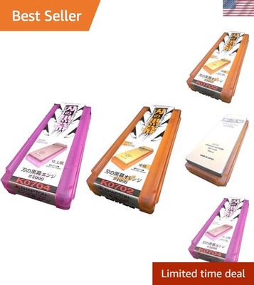 Compact Ceramic Whetstone Set with Protective Cases - Perfect for Knife Lovers