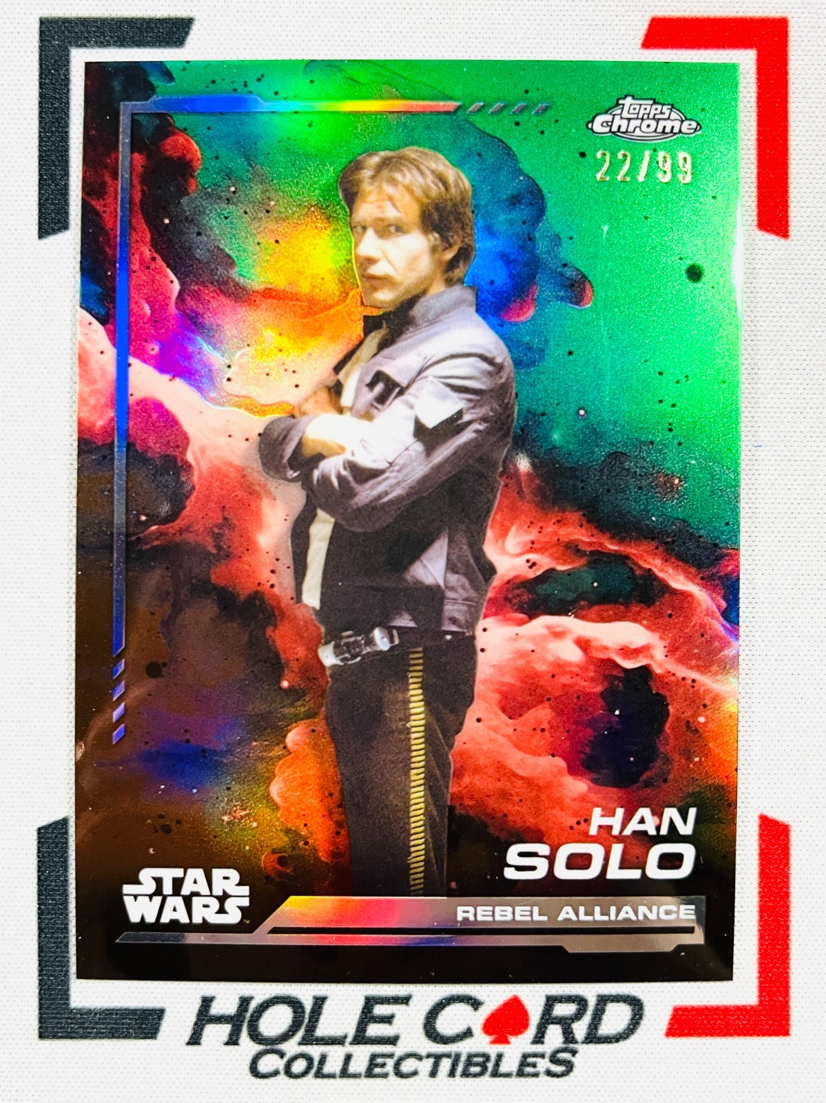HAN SOLO 2024 Topps Chrome Star Wars #102 Kashyyyk Green Refractor 22/99