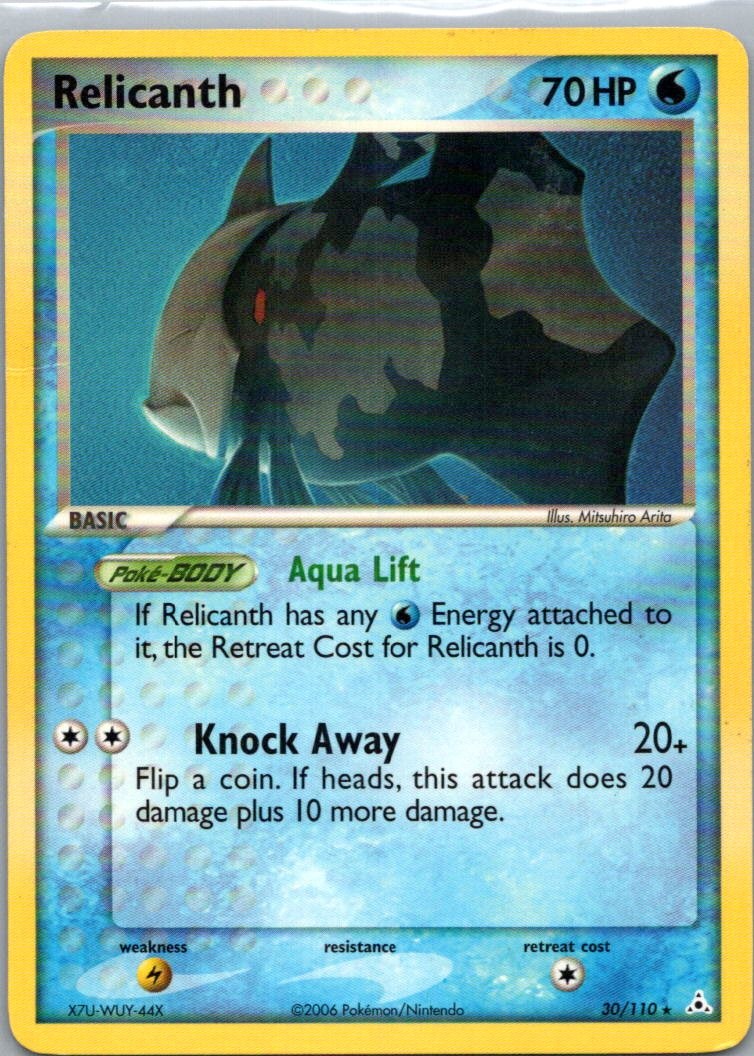Pokemon TCG Relicanth 30/110 Holon Phantoms MP